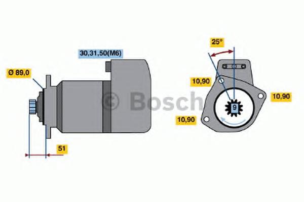 0001416080 Bosch relê retrator do motor de arranco