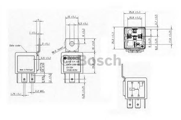 Купить 0332014125 Bosch Реле