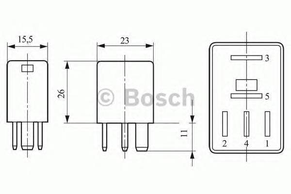 Реле противотуманной фары 0332017300 Bosch