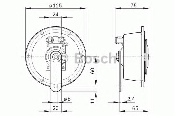Купить 0320223022 Bosch Сигнал звуковой (клаксон)