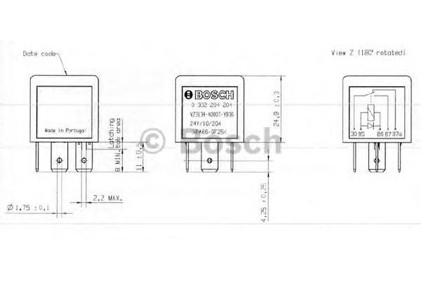 Реле поворотов 0332204204 Bosch