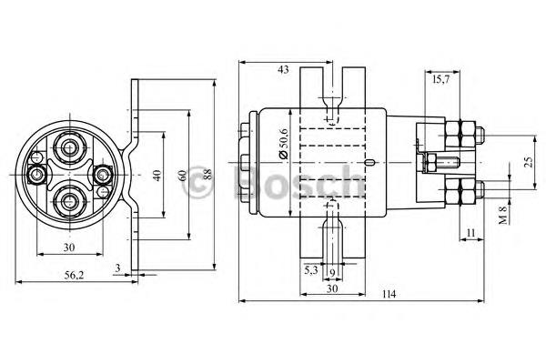 Купить 0333009017 Bosch Тяговое реле