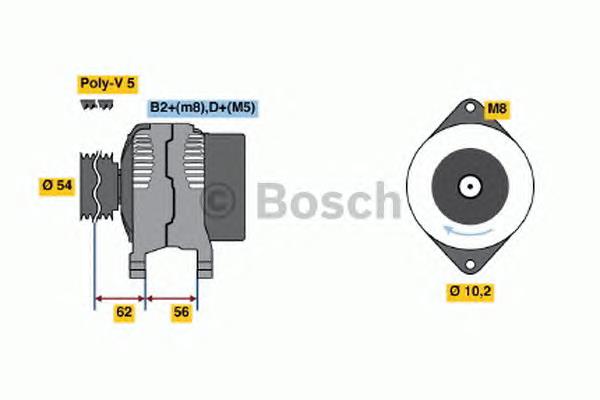 0 124 225 050 Bosch gerador