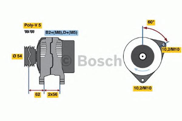 0124225049 Bosch gerador