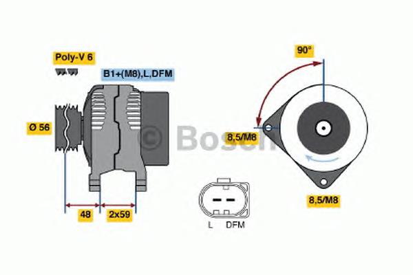 0124315036 Bosch gerador