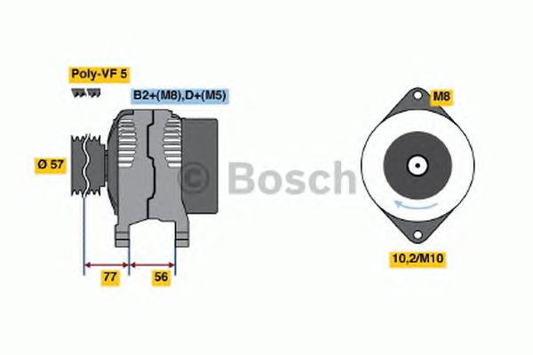 6204246 Opel gerador