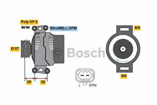 0124425033 Bosch gerador