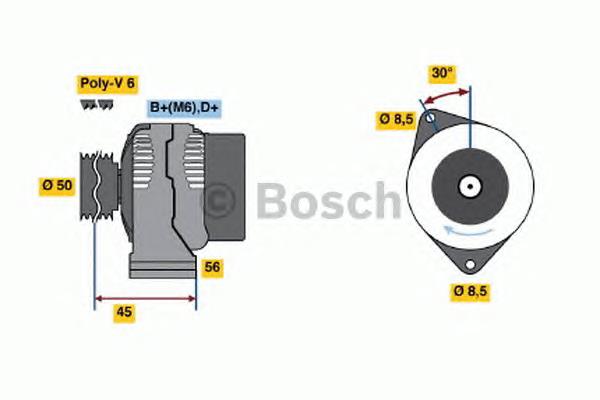 Gerador 0124325117 Bosch