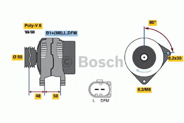 0124325126 Bosch gerador