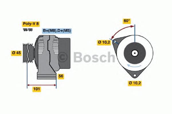 0123510004 Bosch gerador