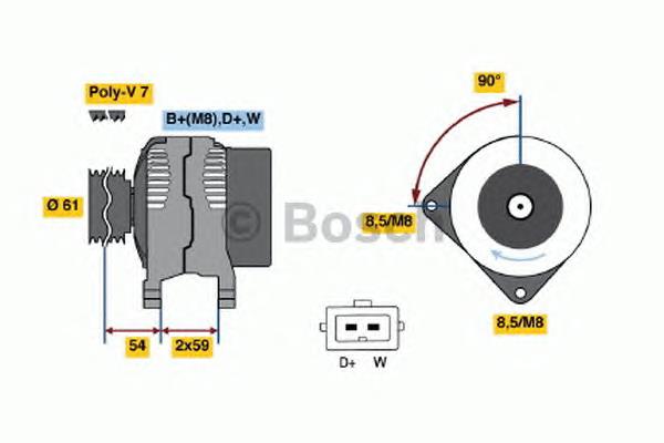 0123510007 Bosch gerador