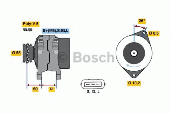 0123325002 Bosch gerador