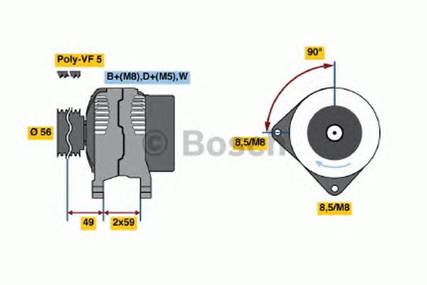 0123320033 Bosch gerador