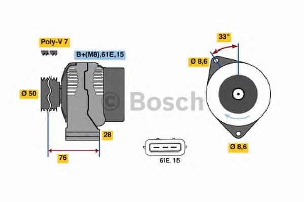 0123515010 Bosch gerador