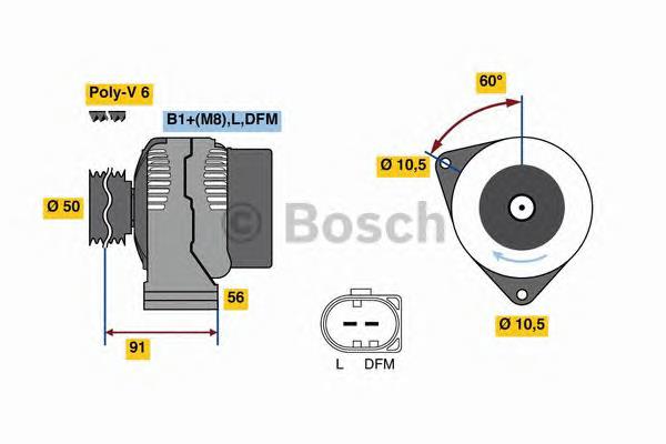 0124625032 Bosch gerador