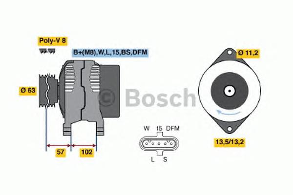 0124655024 Bosch gerador