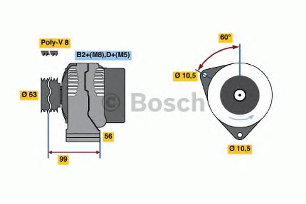 0124615029 Bosch gerador