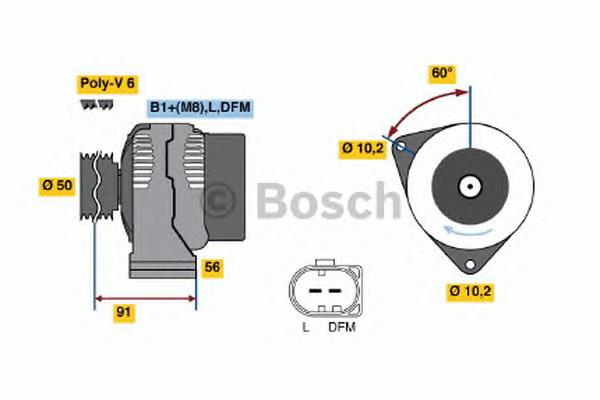 0124615044 Bosch gerador