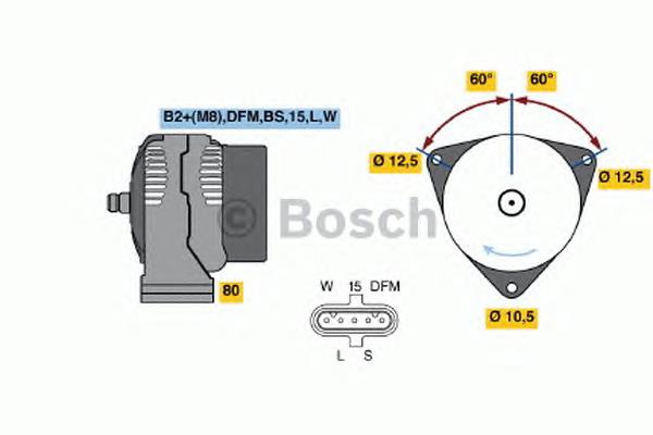 0124655042 Bosch gerador