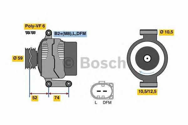 0125711059 Bosch gerador