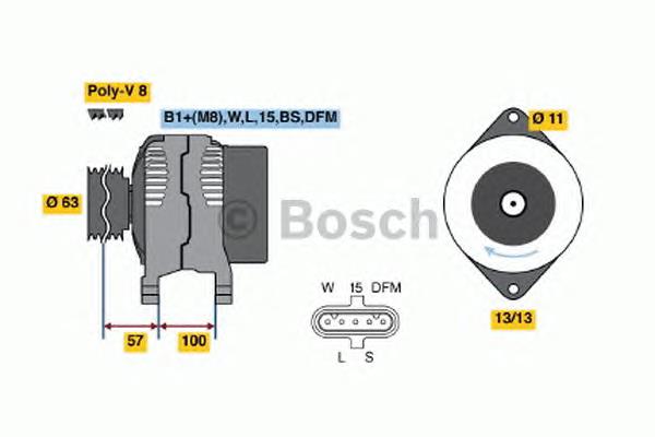 0124555028 Bosch gerador