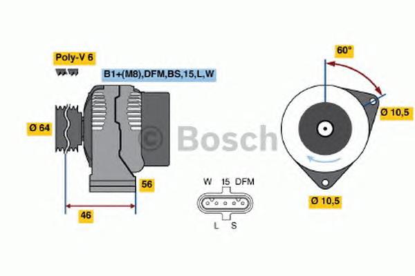 Купить 0124555052 Bosch Генератор