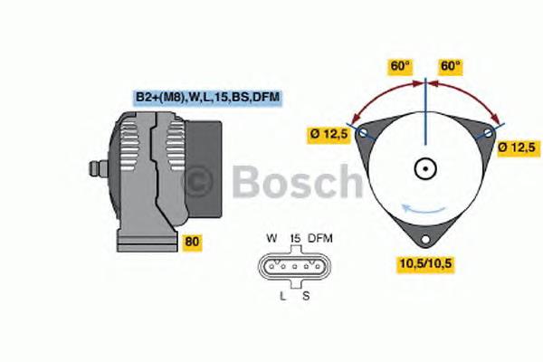 0124555032 Bosch gerador