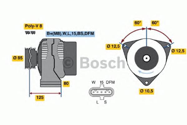 0124555040 Bosch gerador