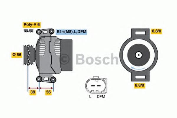 0 124 525 088 Bosch gerador