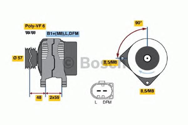 0124525090 Bosch gerador