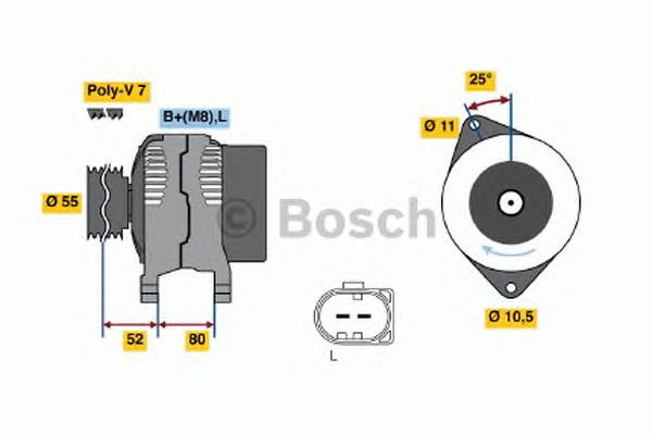 0124525130 Bosch gerador