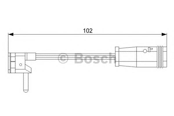 1987473019 Bosch sensor dianteiro esquerdo de desgaste das sapatas do freio