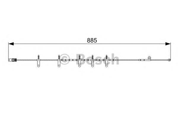 1987473015 Bosch sensor dianteiro de desgaste das sapatas do freio