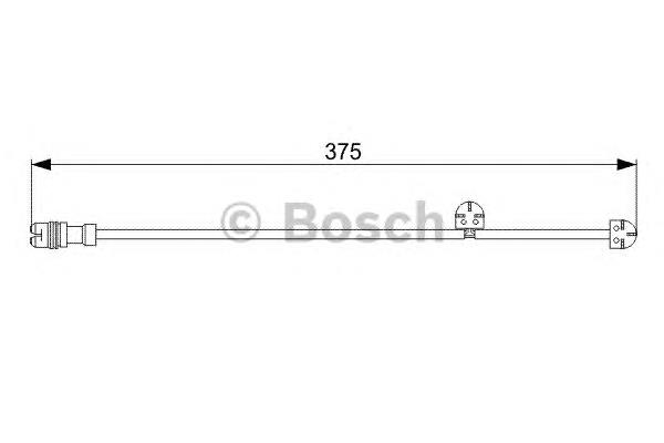 Sensor dianteiro direito de desgaste das sapatas do freio 1987473024 Bosch