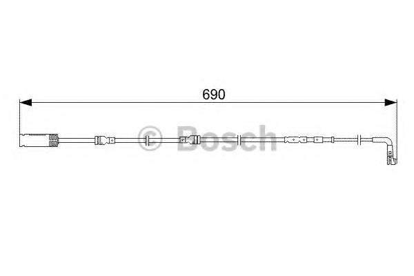 1987473052 Bosch sensor dianteiro direito de desgaste das sapatas do freio