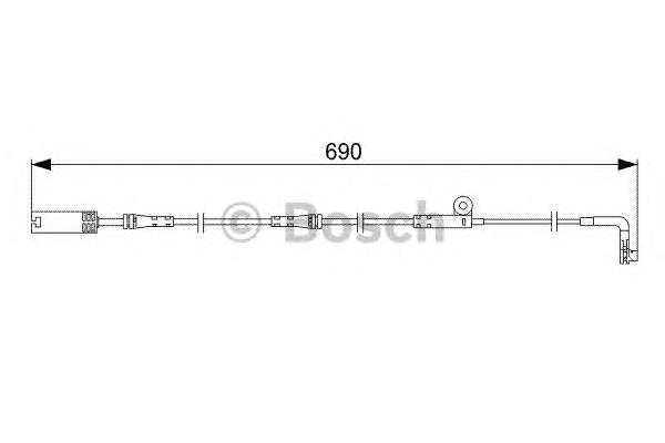 1987473046 Bosch sensor dianteiro de desgaste das sapatas do freio