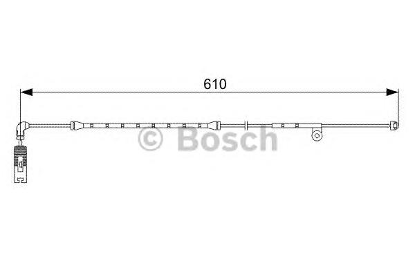 Sensor dianteiro de desgaste das sapatas do freio 1987473047 Bosch