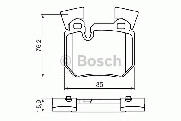 0 986 494 421 Bosch sapatas do freio traseiras de disco