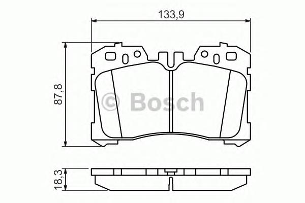 0 986 494 423 Bosch sapatas do freio dianteiras de disco