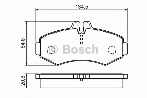 0986494451 Bosch sapatas do freio dianteiras de disco