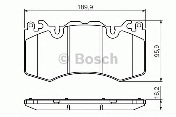 0986494440 Bosch sapatas do freio dianteiras de disco