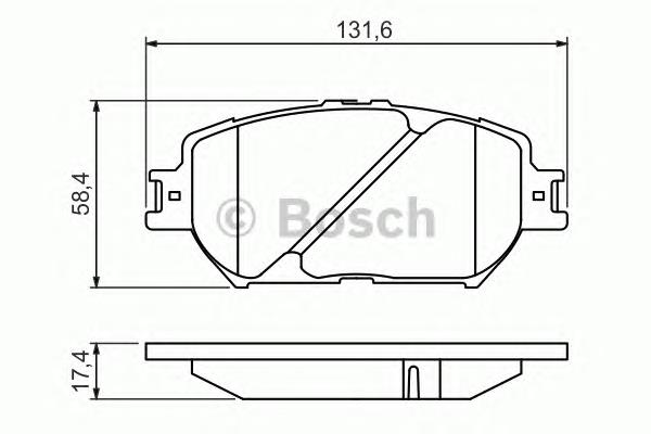 0986494418 Bosch sapatas do freio dianteiras de disco