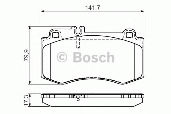 0 986 494 405 Bosch sapatas do freio dianteiras de disco