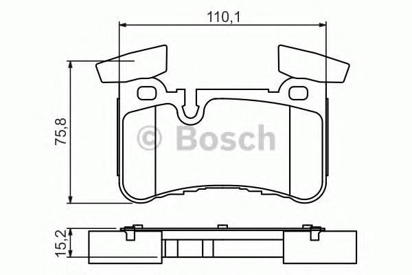 0 986 494 411 Bosch sapatas do freio traseiras de disco