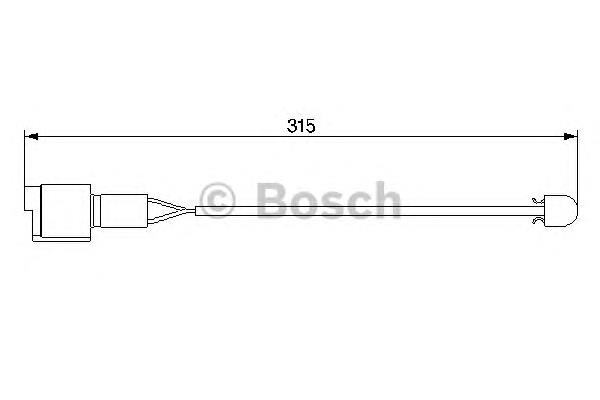 Sensor dianteiro de desgaste das sapatas do freio 1987474951 Bosch