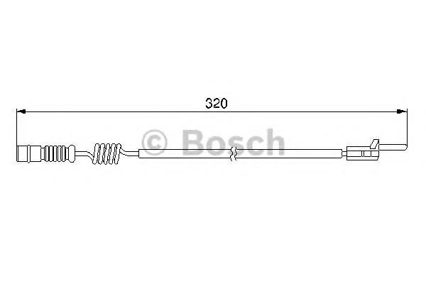 1987474964 Bosch sensor traseiro de desgaste das sapatas do freio