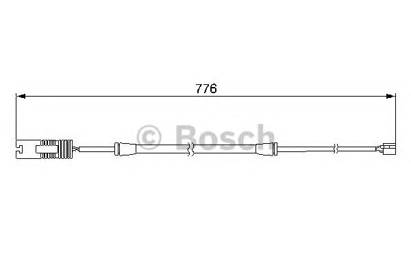 1987474925 Bosch sensor dianteiro de desgaste das sapatas do freio