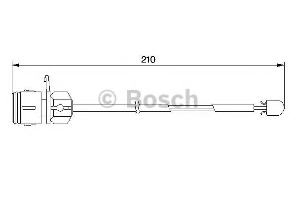 Sensor dianteiro de desgaste das sapatas do freio 1987474938 Bosch