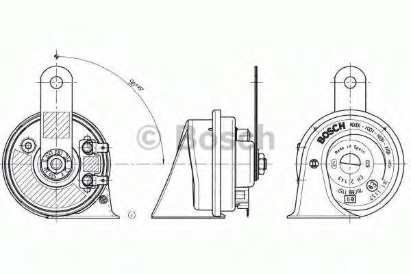 Звуковой сигнал 6033FB1214 Bosch