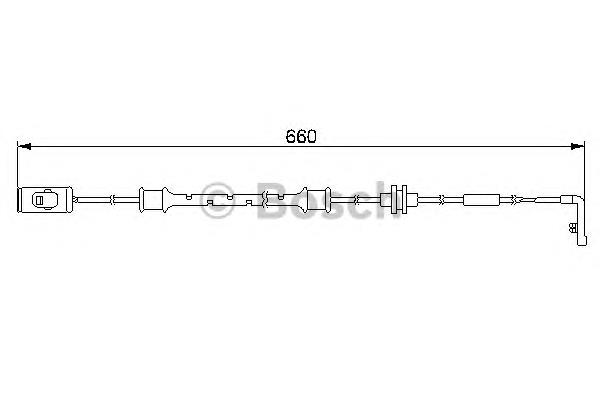 1987474972 Bosch sensor dianteiro de desgaste das sapatas do freio